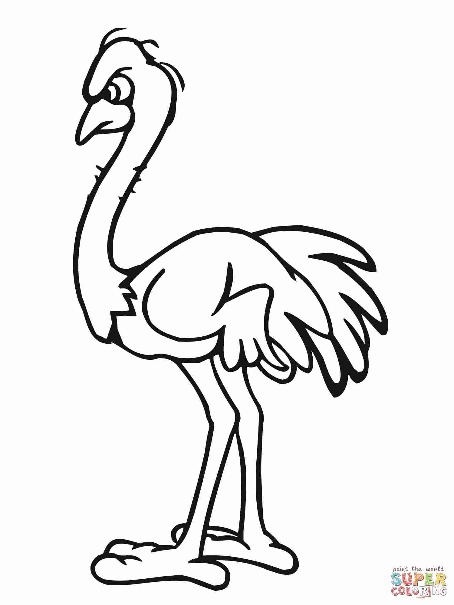 1500x2000 Popular Ostrich Coloring Page Olegratiy