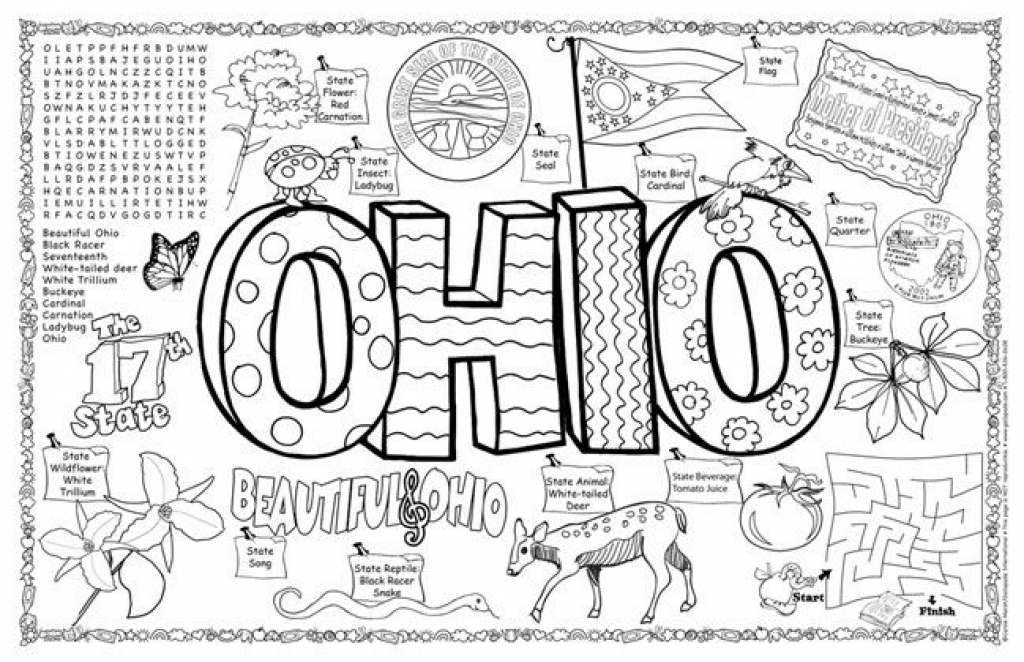 1024x662 Ohio State Football Coloring Pages
