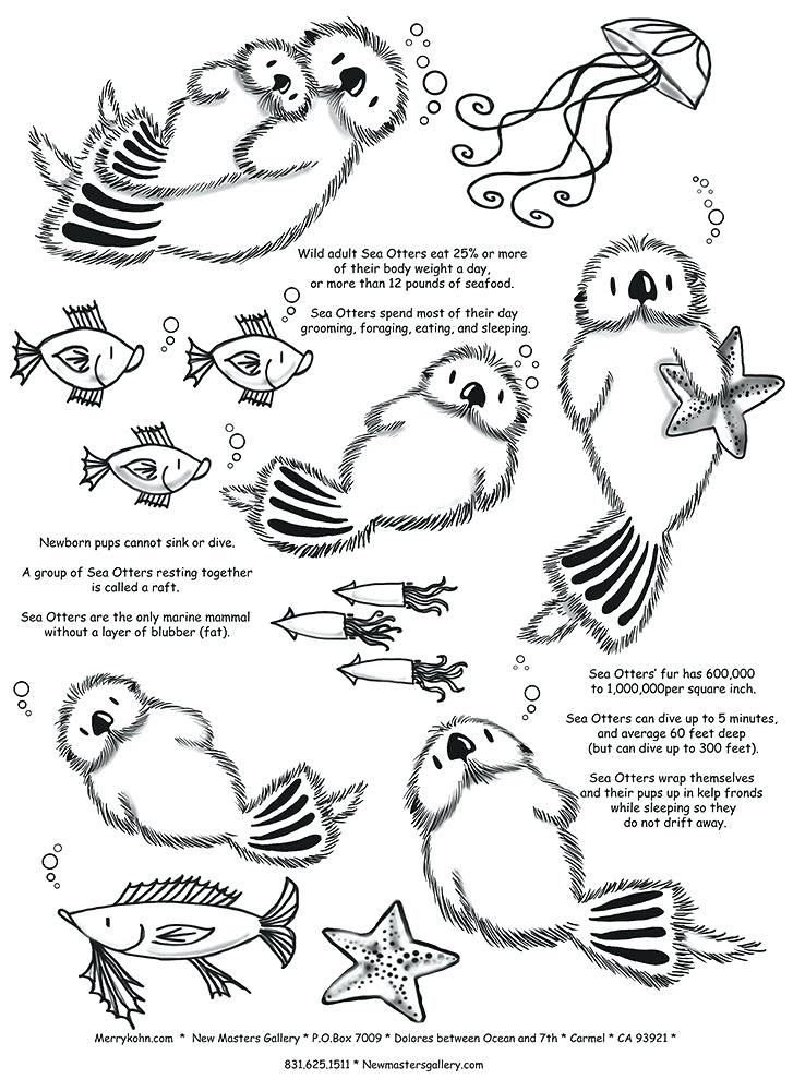 Sea Otter Coloring Pages Otter Fun Facts Sea Otter Colouring Pages 727x1000 Sea Otter Coloring Pages Otter Fun Facts Sea Otter Colouring Pages
