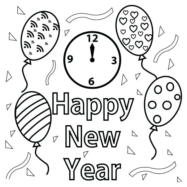 604x604 Ou Coloring Pages Happy New Years Coloring Pages Free Happy New