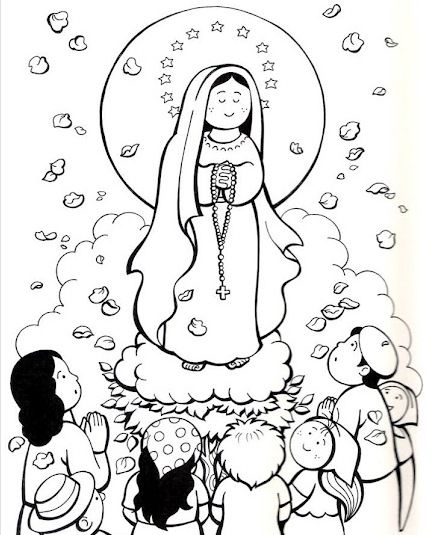 Our Lady Of Fatima Coloring Pages