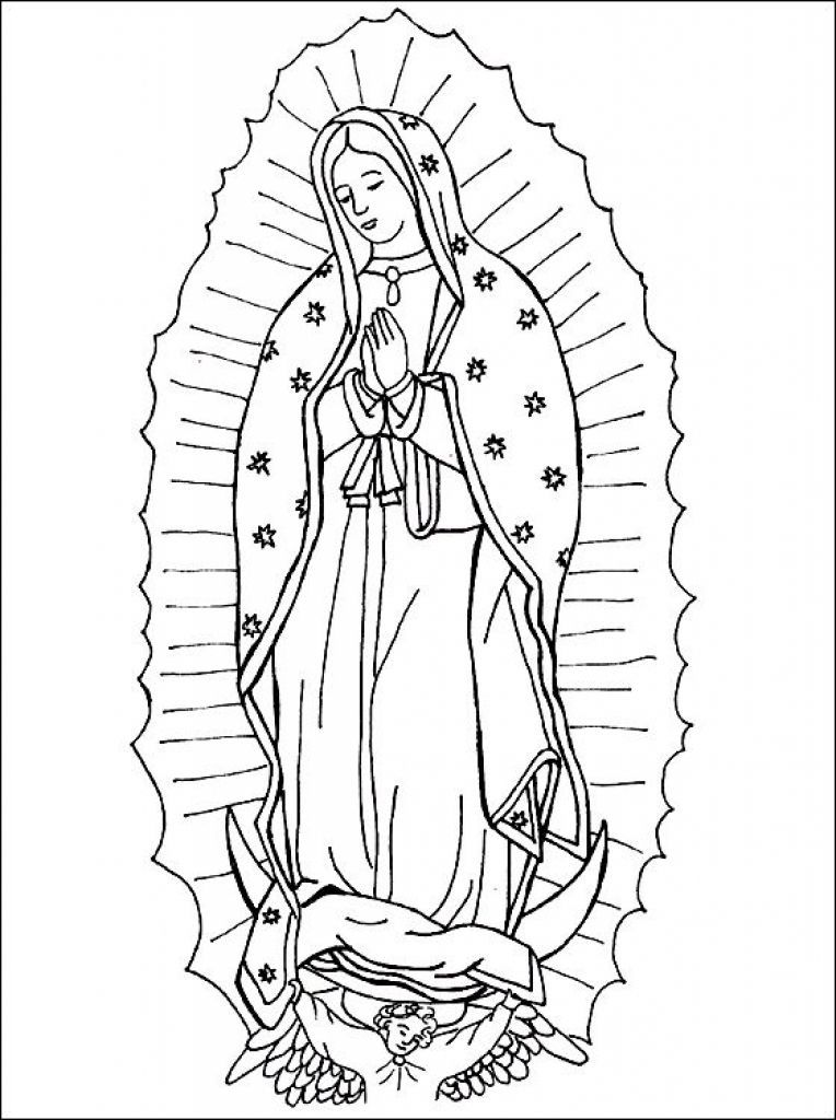 Our Lady Of Guadalupe Coloring Page Our Lady Of Guadalupe 764x1024 Our Lady Of Guadalupe Coloring Page Our Lady Of Guadalupe