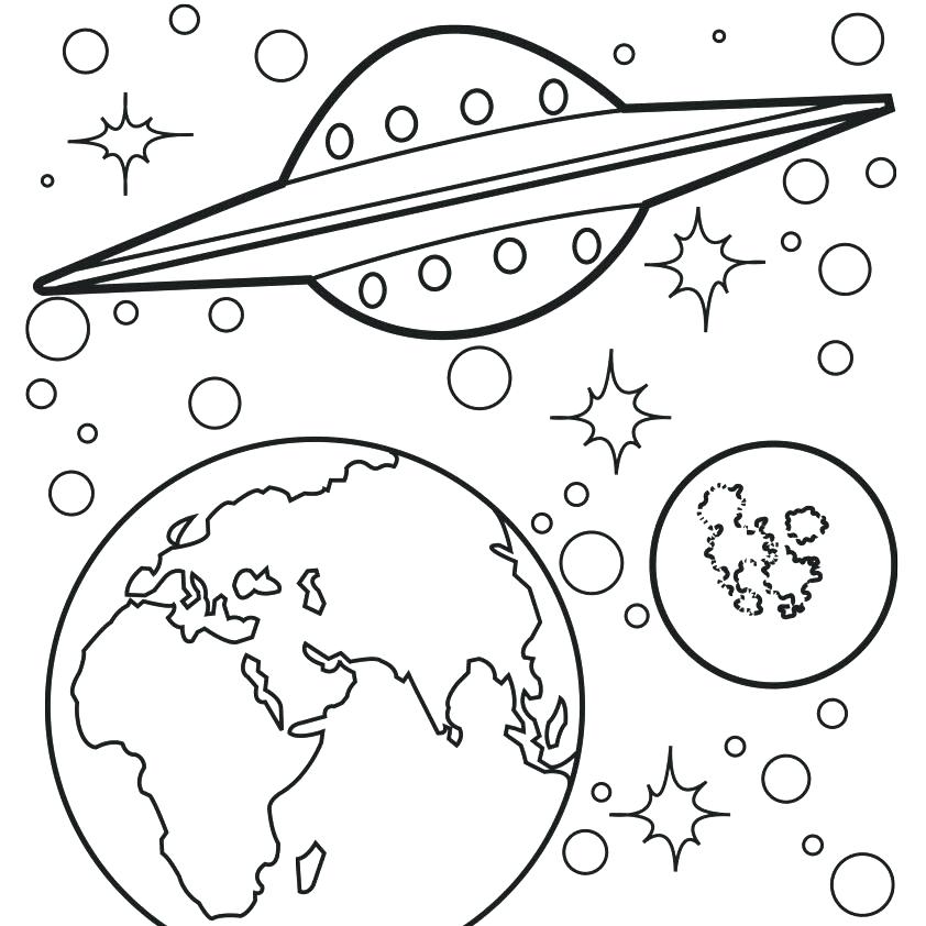 842x842 Outerspace Coloring Pages Flat Coloring Page Unique Outer Space