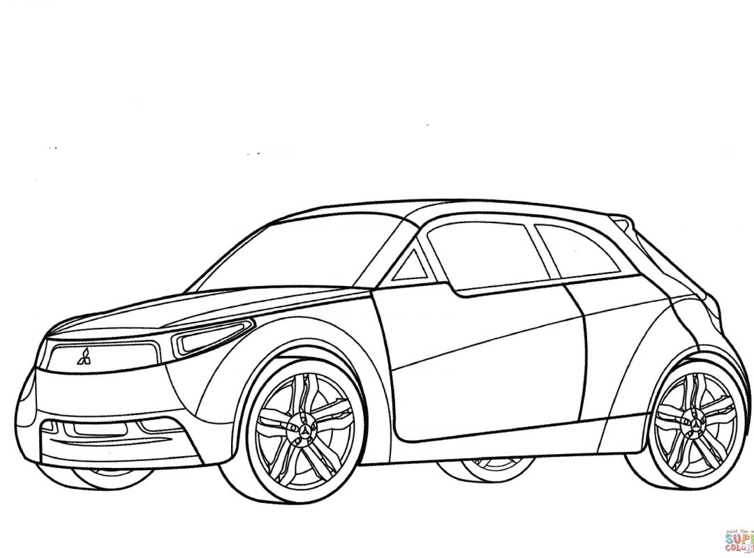 1080x800 Mitsubishi Concept Zt Coloring Page Free Printable Pajero