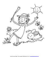 200x242 Playing Outside Coloring Page Free