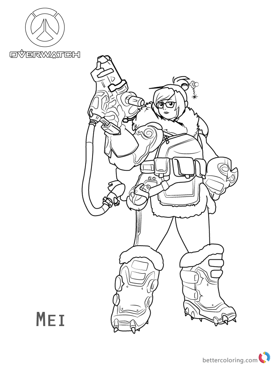 960x1280 Mei From Overwatch Coloring Pages
