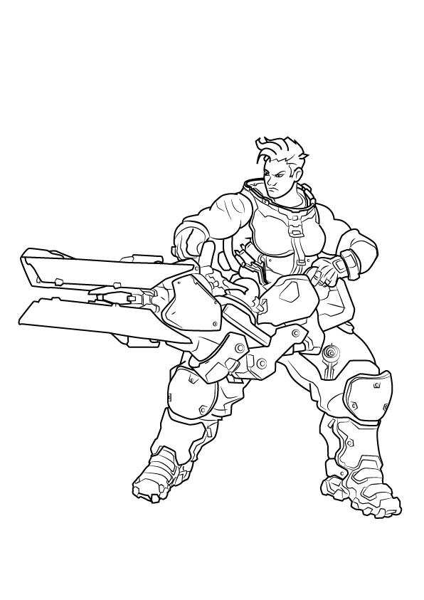596x843 Overwatch Coloring Pages Genji