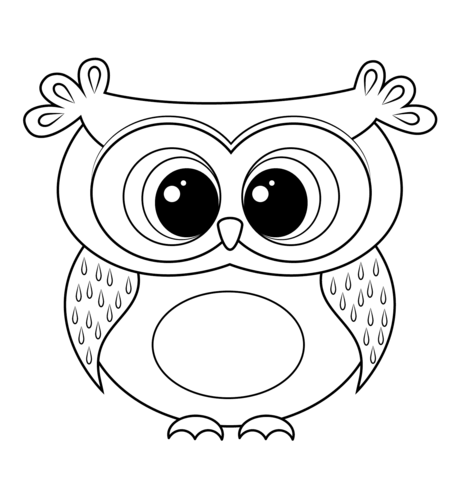 Cartoon Owl Coloring Page 462x480 Cartoon Owl Coloring Page