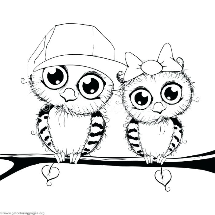 Owl Cartoon Coloring Pages Cute Cartoon Owl Couple On A Tree 700x700 Owl Cartoon Coloring Pages Cute Cartoon Owl Couple On A Tree