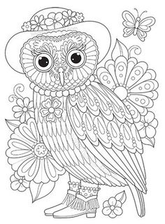 Owl Coloring Page From Thaneeya Mcardle's Groovy Owls Coloring 236x320 Owl Coloring Page From Thaneeya Mcardle's Groovy Owls Coloring