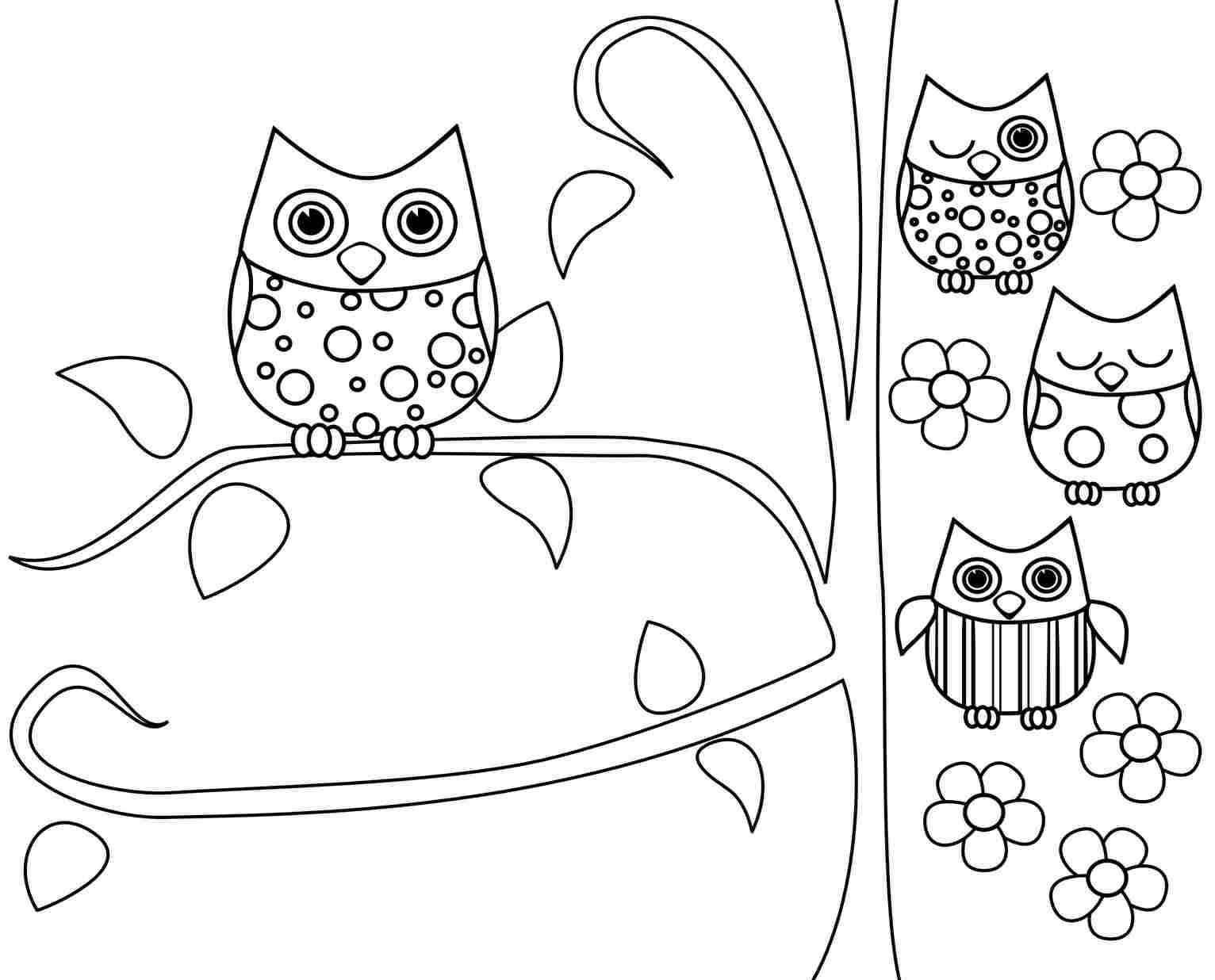Owl Coloring Pages For Kids 1532x1236 Owl Coloring Pages For Kids