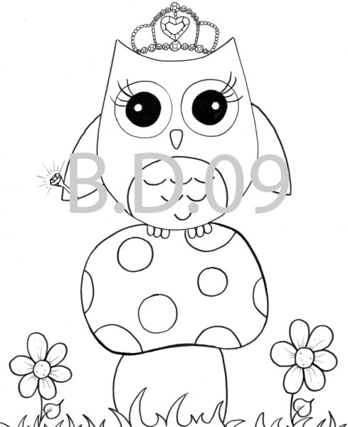 Cute Owl Coloring Pages 489x600 Cute Owl Coloring Pages