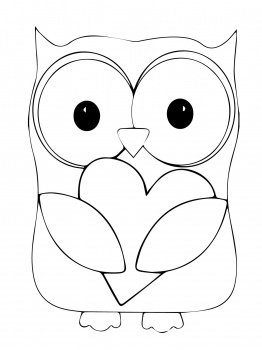 Valentin Day Owl Hugging A Heart 262x350 Valentin Day Owl Hugging A Heart