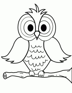 231x300 Owl Coloring Pages For Kids