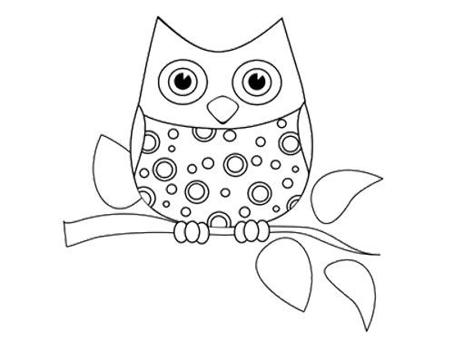 500x386 Owl Coloring Pages Preschool Owl Colouring Pages For Toddlers