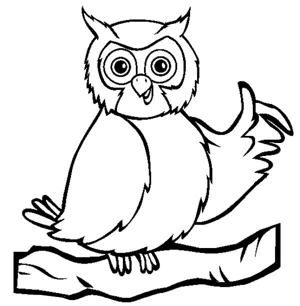 600x612 Cute Printable Owl Coloring Pages For Kids 360coloringpages