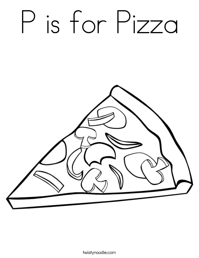 P Is For Pizza Coloring Page 685x886 P Is For Pizza Coloring Page