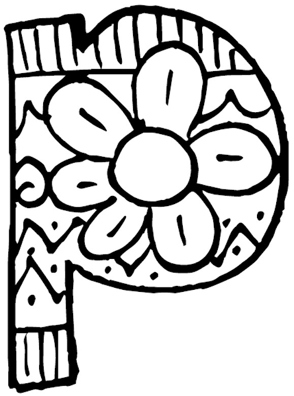 Coloring Page Letter P Lower Case 579x780 Coloring Page Letter P Lower Case