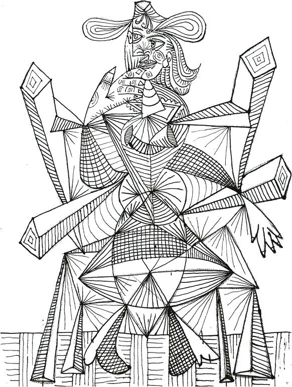 582x773 Pablo Picasso Coloring Pages Girl Before A Mirror A Coloring Page
