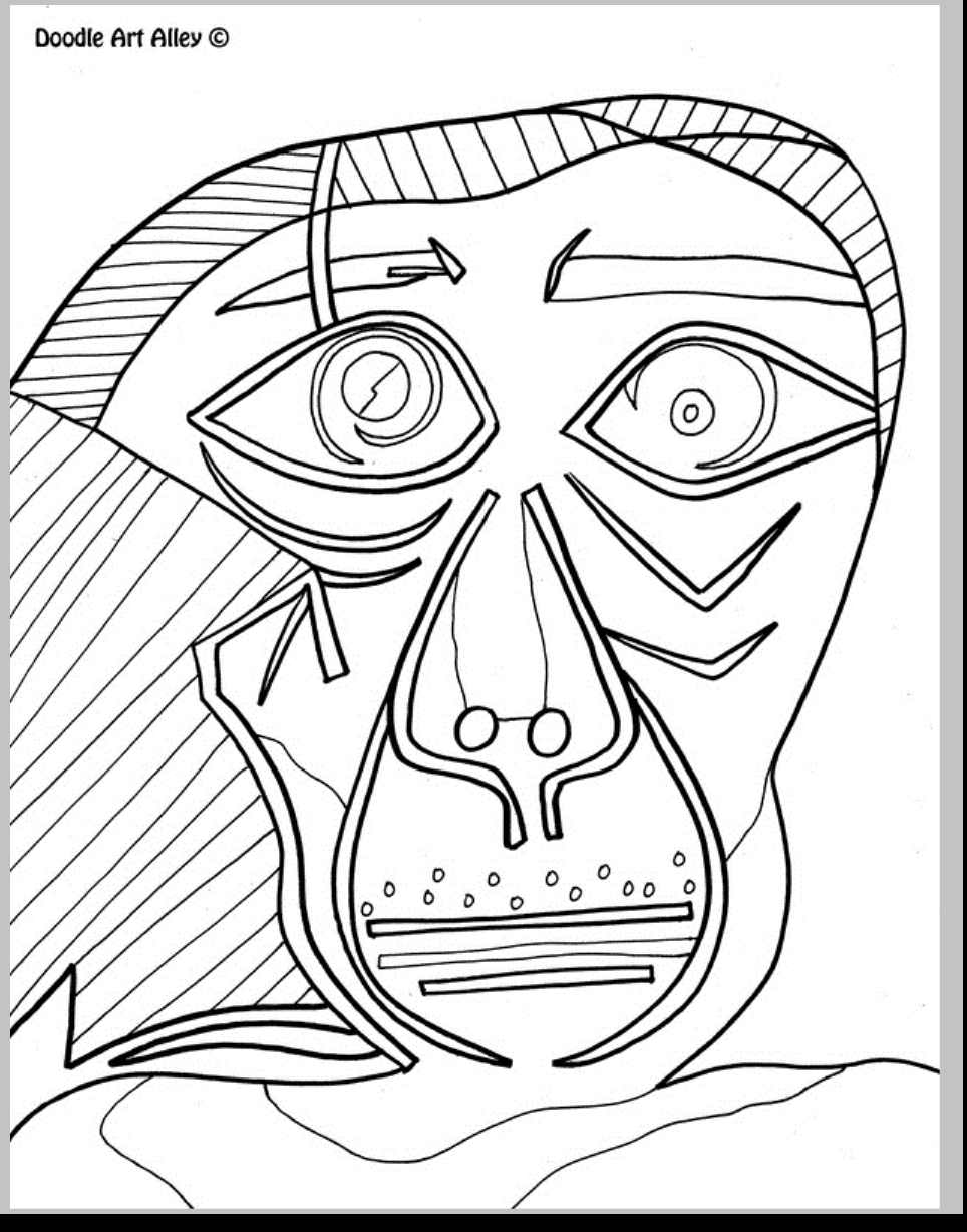 964x1228 Picasso Coloring Pages Jacb Me Within