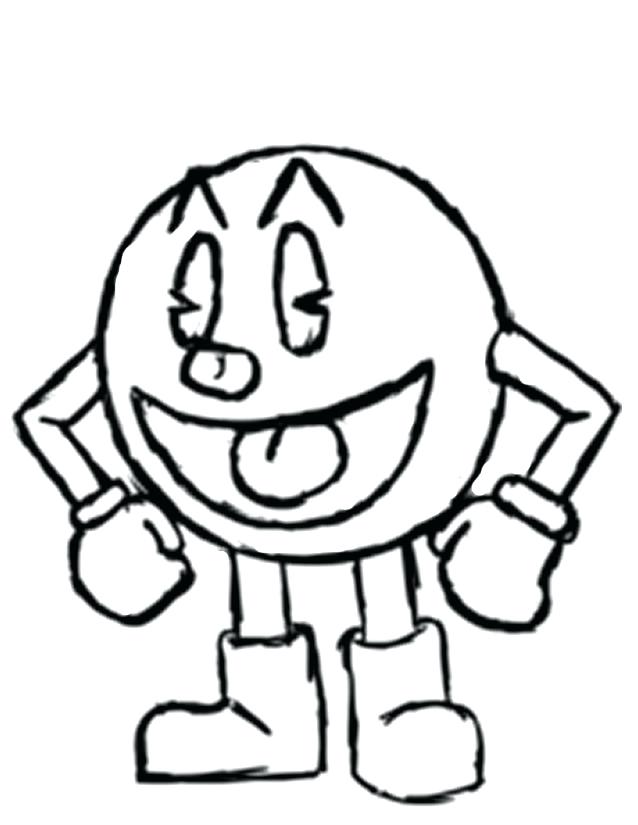 638x825 Pacman Coloring Pages Coloring Page Man Video Games Printable