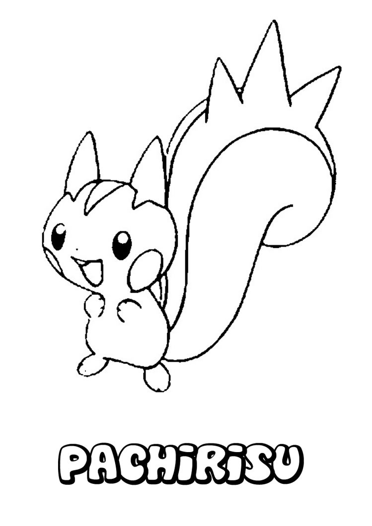 749x1060 Pachirisu Pokemon Coloring Page