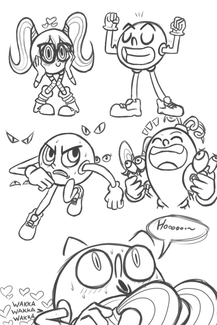 Pac Man Doodles By Fallenjrblue 730x1095 Pac Man Doodles By Fallenjrblue