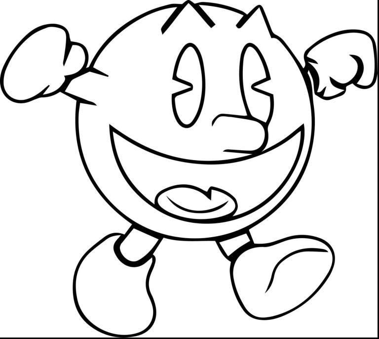 768x686 Cute Pacman Coloring Sheets For Kids Best Pac Man Coloring Pages