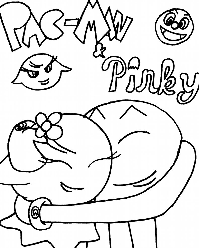 801x998 Pac Man Coloring Pages