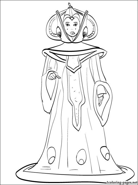 560x750 Star Wars Amidala Coloring Page Coloring Pages Star Wars