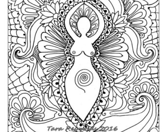 340x270 Coloring Book Page Printable Coloring Pages Ostara Goddess