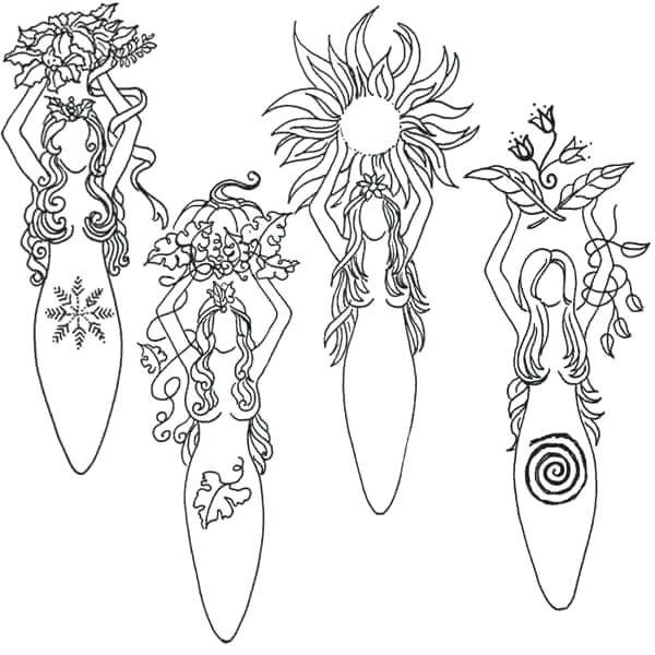 600x600 Pagan Coloring Pages Pagan Earth Goddess Coloring Page Free Pagan