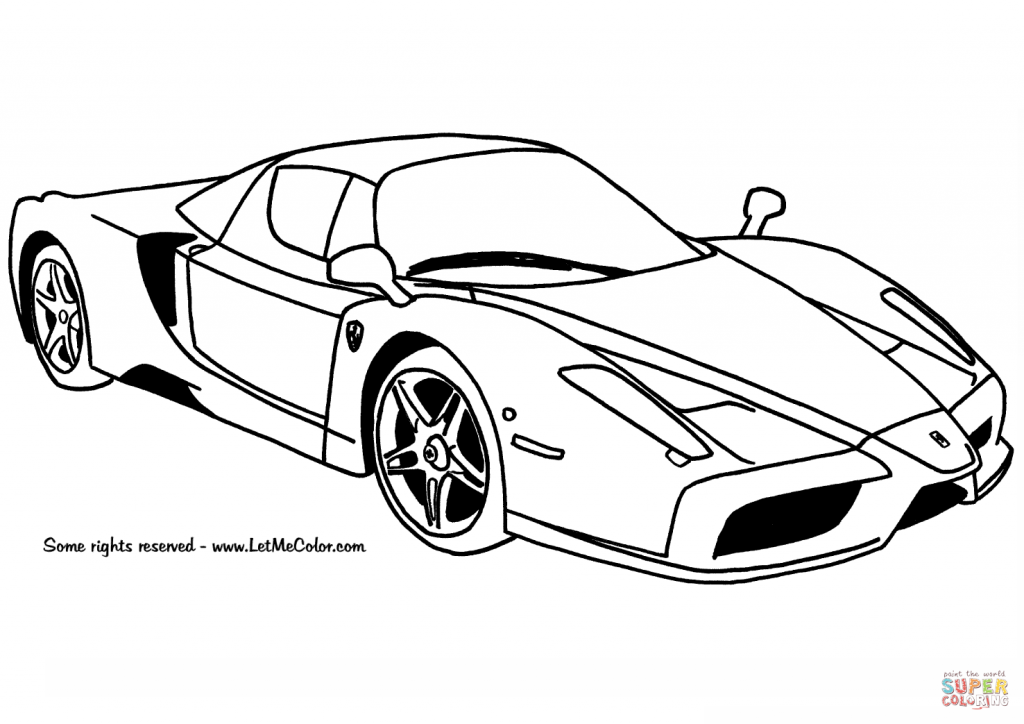Ferrari Enzo Car Coloring Page 1024x724 Ferrari Enzo Car Coloring Page