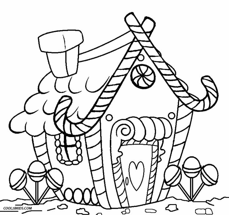 Printable Gingerbread House Coloring Pages For Kids Cool2bkids 734x690 Printable Gingerbread House Coloring Pages For Kids Cool2bkids