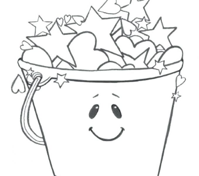 678x600 Bucket Coloring Sheet Free Coloring Page