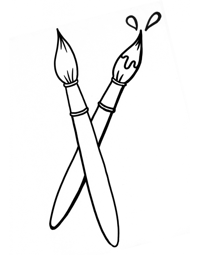 Coloring Page Of Paint Brushes For Coloring For Kids 660x847 Coloring Page Of Paint Brushes For Coloring For Kids