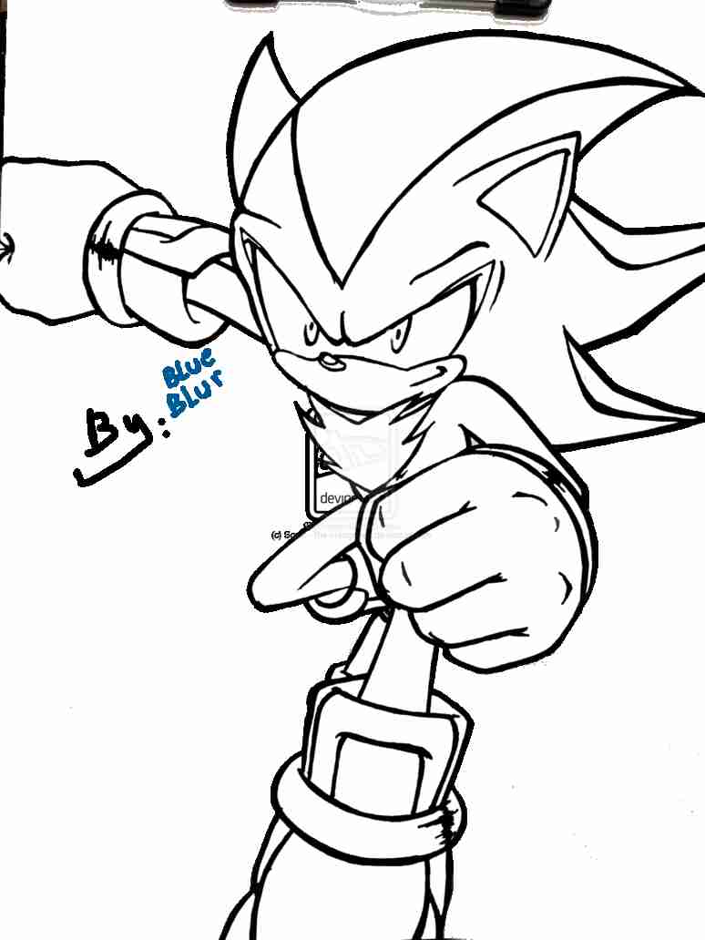 774x1032 Shadow The Hedgehog Coloring Pages Paint By Showy Page Olegratiy