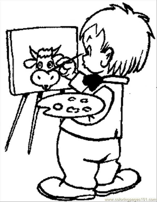 Painting Coloring Pages 13 Pics Of Artist Painter Coloring Page 650x836 Painting Coloring Pages 13 Pics Of Artist Painter Coloring Page