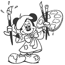 230x230 Cutest Mickey Mouse Awesome Projects Paint Coloring Pages