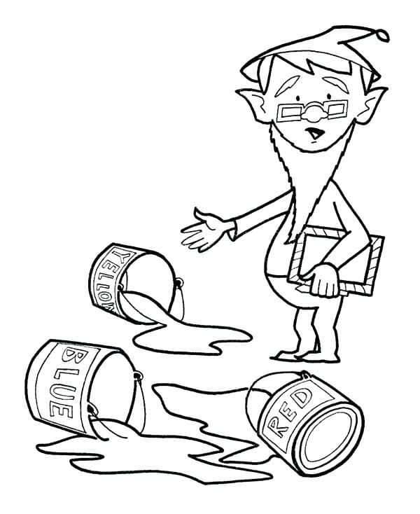 600x734 Paint Brush Coloring Page Paint Brush Coloring Page Helpers Splash