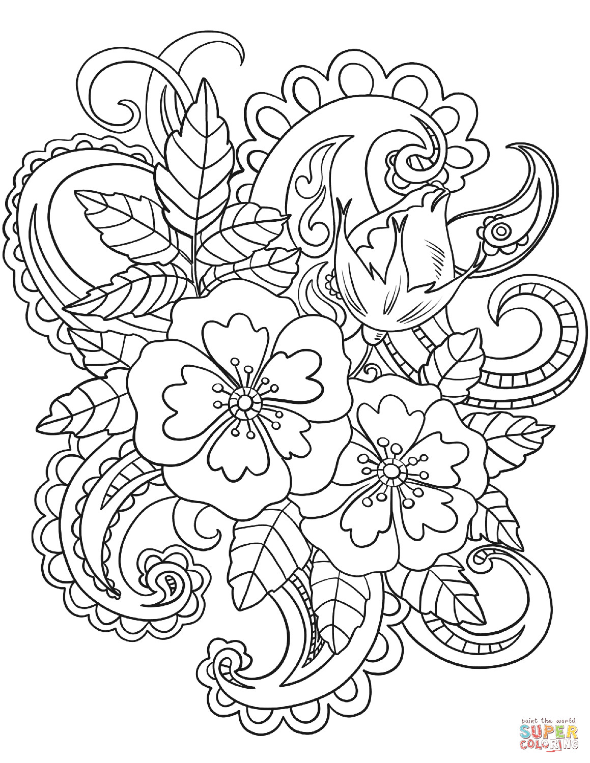 1159x1500 Printable Adult Coloring Pages Paisley 10 H Stress Relief For 19
