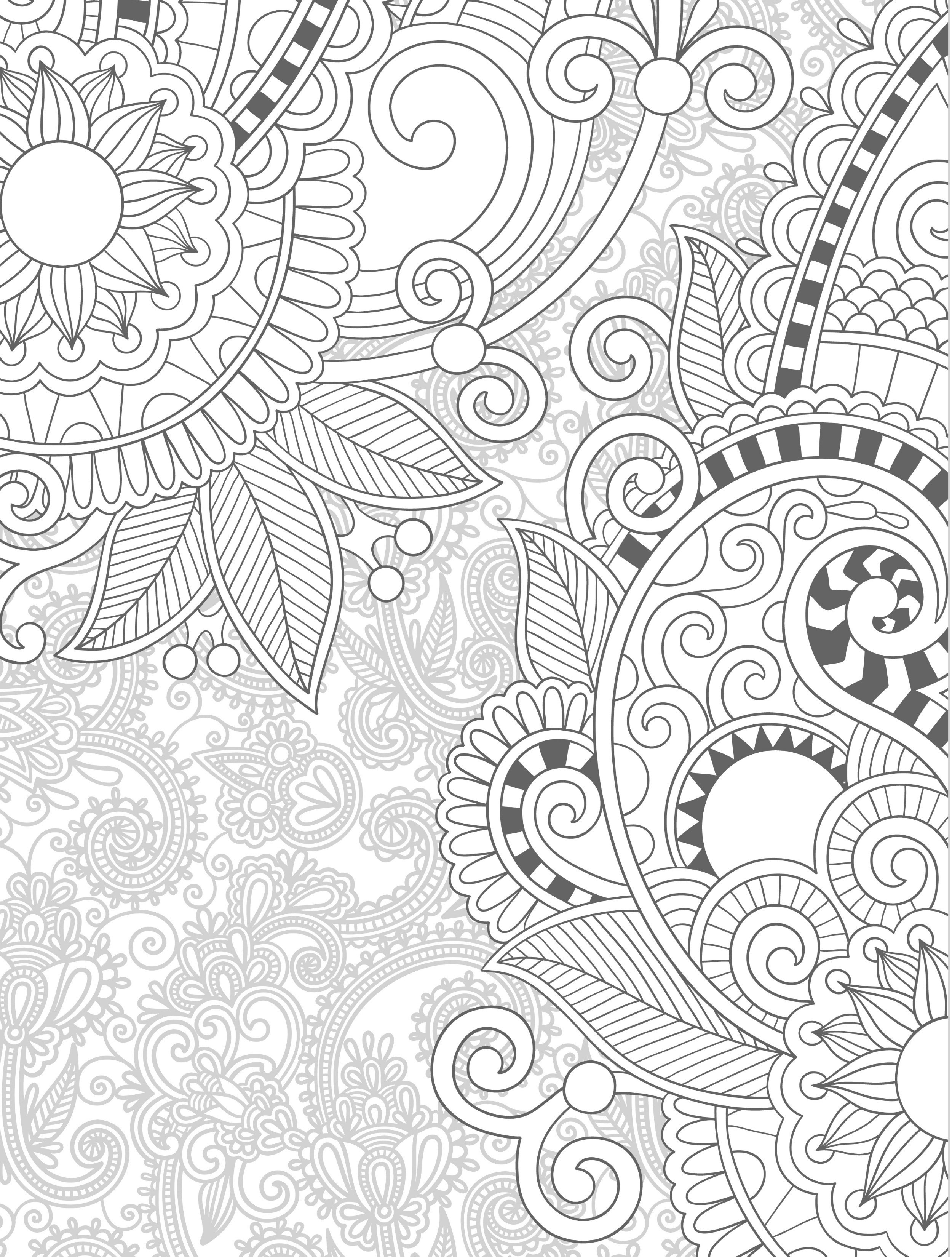 Free Printable Paisley Coloring Pages For Adults 2500x3300 Free Printable Paisley Coloring Pages For Adults