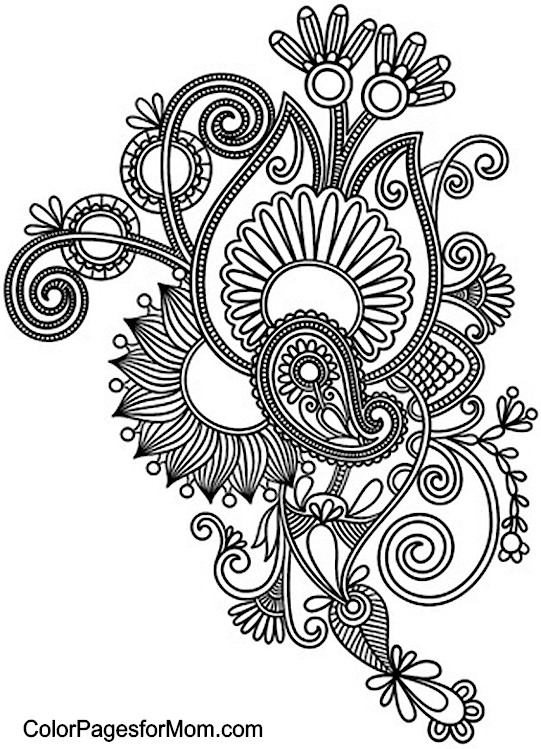 541x749 Paisley Coloring Page 16 Coloring For Adults Adult