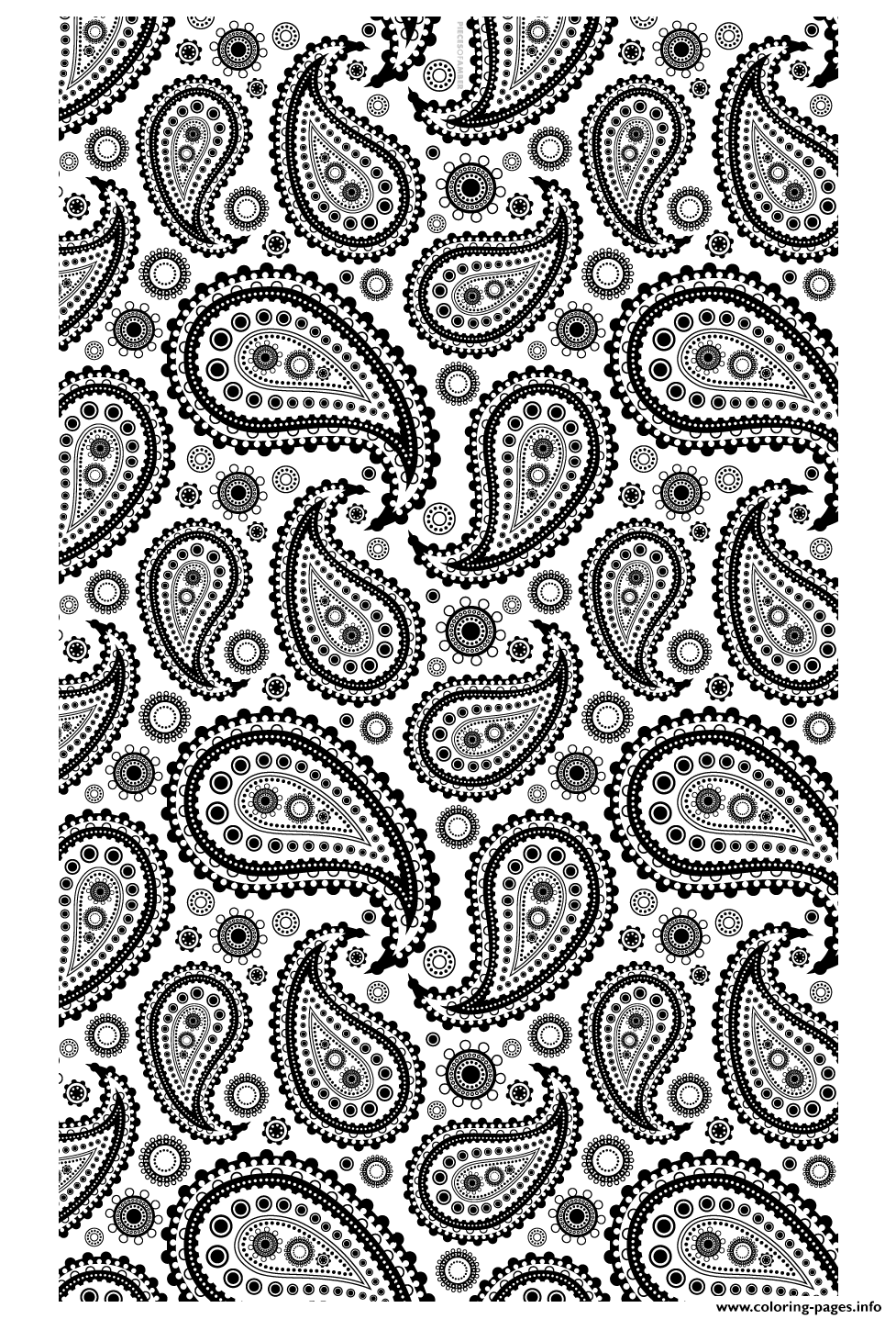 Adult Paisley Coloring Pages Printable 977x1437 Adult Paisley Coloring Pages Printable