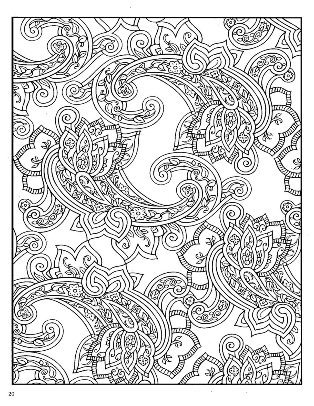 1225x1584 Dover Publications Paisley Designs Coloring Book