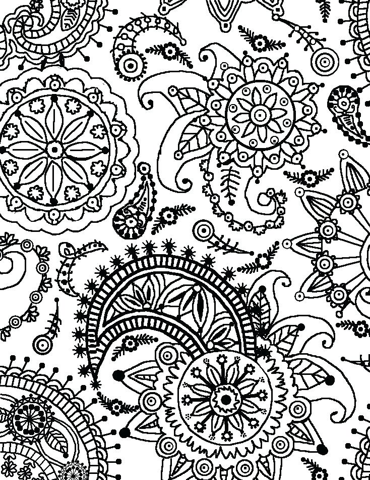 734x950 Flower Pattern Coloring Pages Floral Pattern Pattern Of Flower