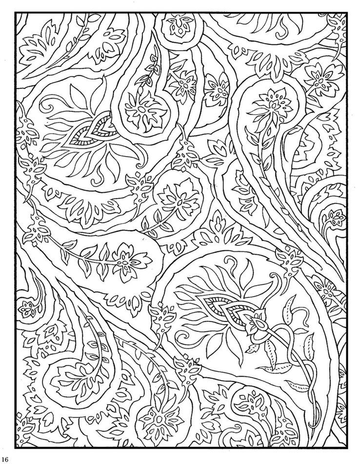 736x951 Paisley Design Coloring Pages