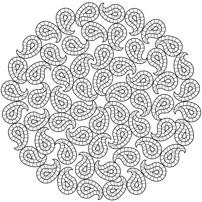 650x651 Creative Haven Paisley Mandalas Colouring Book