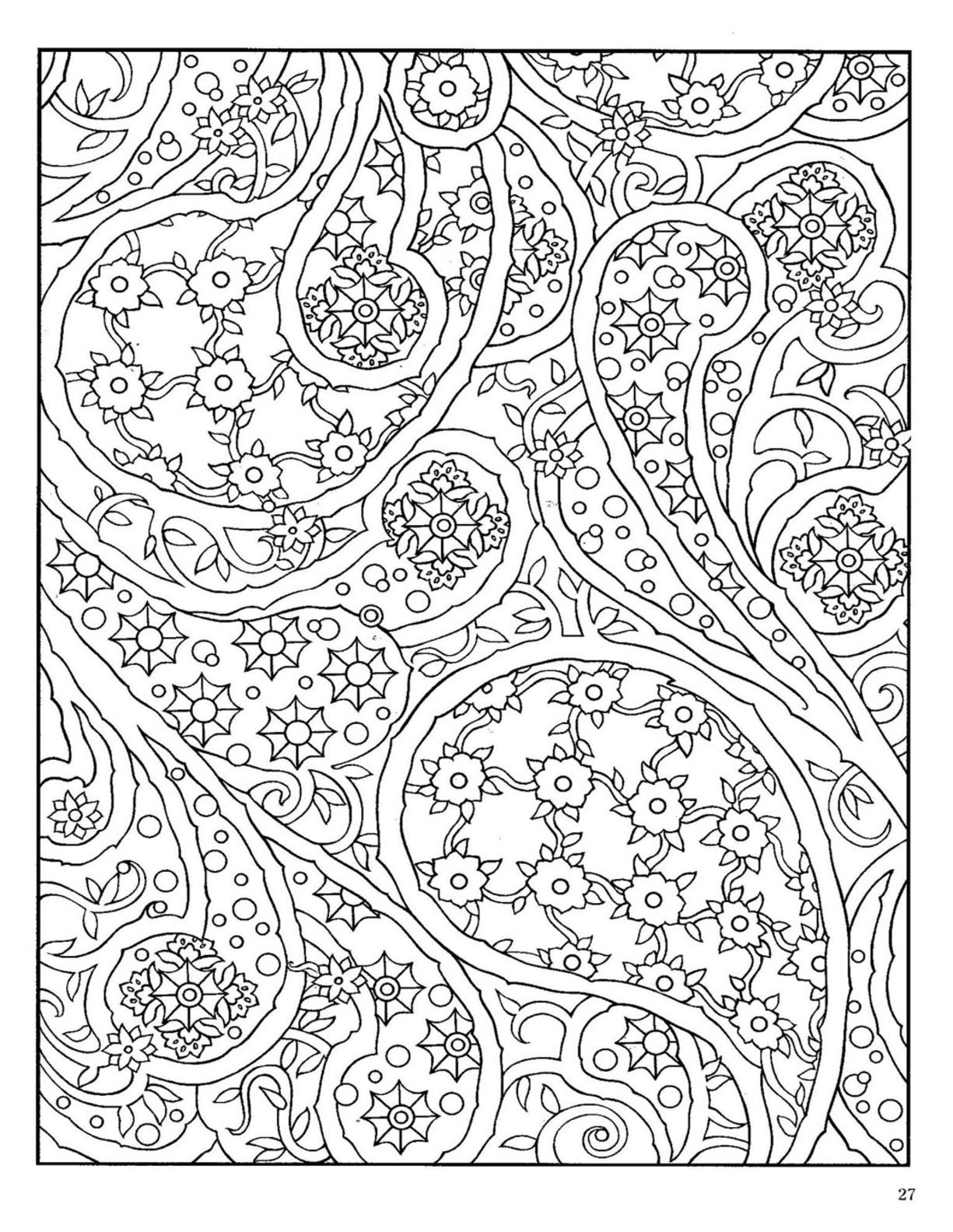 1225x1584 Dover Paisley Designs Coloring Book Dover Coloring