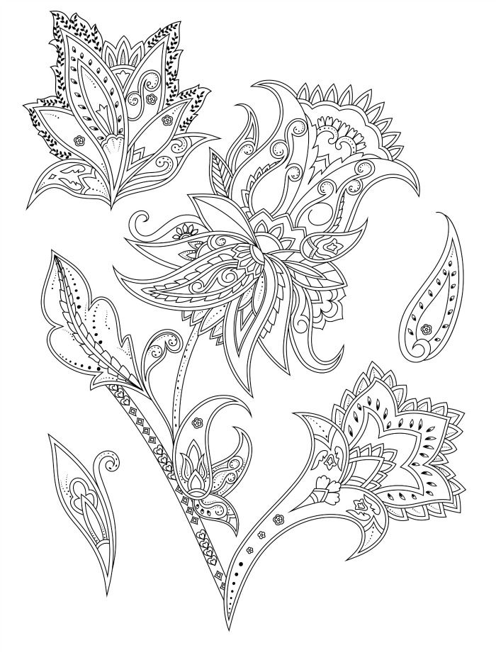Adult Coloring Page With Flowers To Print 700x924 Adult Coloring Page With Flowers To Print